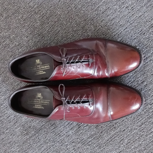 🖤RARE/VTG Johnston & Murphy🖤 - "Crown Aristocraft" Georgetown II Cap To - Picture 2 of 16